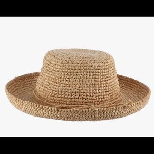 Scalia Crocheted Raffia Hat with Drawstring